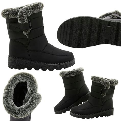 Buty Zimowe Botki Ciep E Ocieplane Niegowce Wodoodporne Czarne Unisex