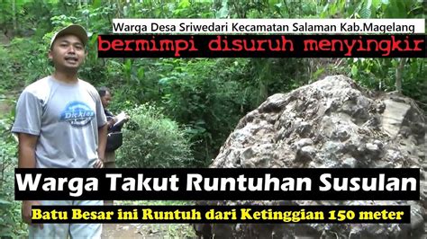 Runtuhan Batu Besar Mengancam Rumah Warga Desa Sriwedari Salaman