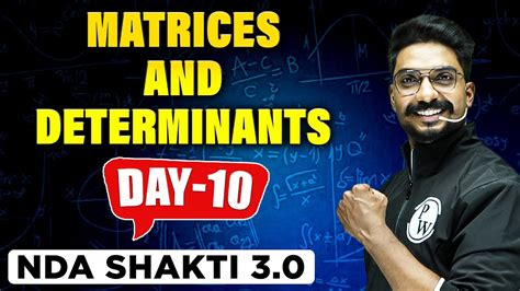 NDA MATHS 2023 Matrices And Determinants NDA CRASH COURSE YouTube