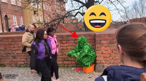 Bush Man Scare Prank Watch Hilarious Reactions 123 ZoiPana YouTube