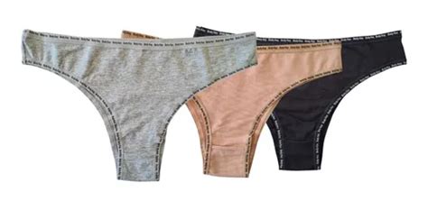 Pack Calzón Algodón Y Encaje Tanga Bikini Mujer Cuotas sin interés