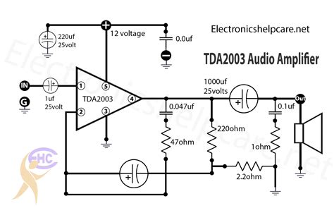 Audio Amplifier Using Tda2003 Electronics Help Care