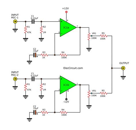 Microphone Preamplifier Circuit Diagrams Mic Preamp Schemati