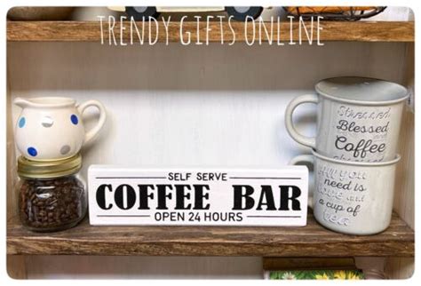 Coffee Bar Sign Kitchen Decorcoffee Stationkitchen Signoffice