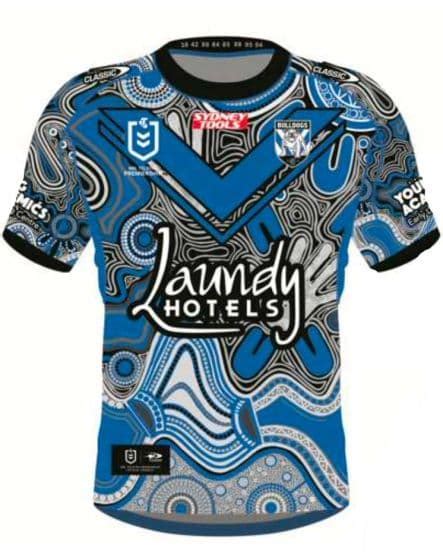 Canterbury Bulldogs 2023 NRL Kids Indigenous Jersey | CBR23YIND ...