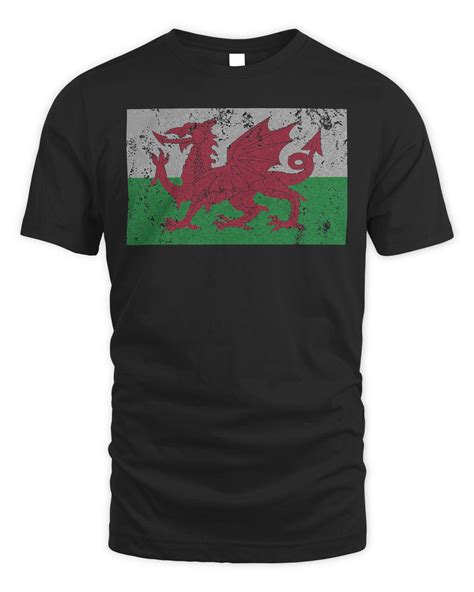 Wales Flag Welsh Dragon Baner Cymru Y Ddraig Goch T Shirt Senprints