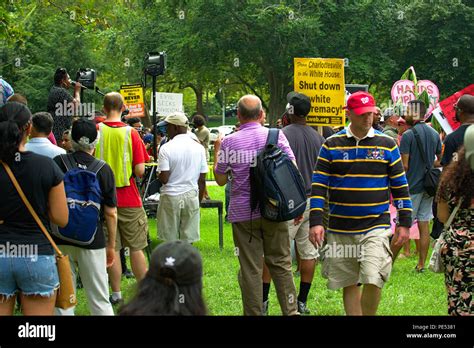 Counter Protesters At Unite The Right Rally At Layette Square In Front