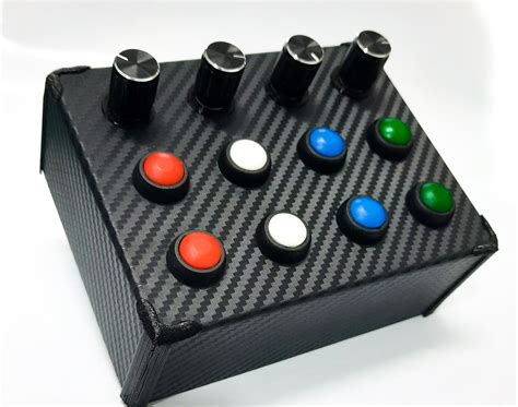 Button Box 12 Buttons 4 Rotary Knobs 20 Commands Usb Plug And Play Pc