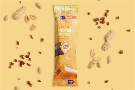 Der Filled Protein Riegel Caramel Peanut Aldi Sports