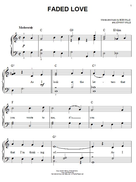 Faded Love Sheet Music Direct