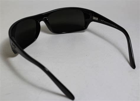 Maui Jim Peahi Polarized Matte Black Wrap Frame Sunglasses 65-19-120 ...