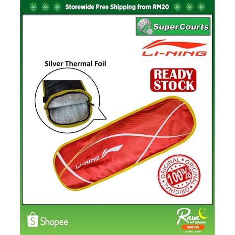 Lining Original Thermal Single Racket Cover Shopee Malaysia