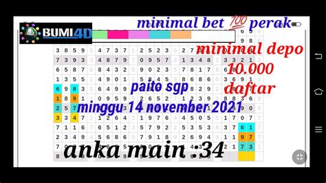 Prediksi Tarikan Paito SGP Hari Ini Minggu 14 November 2021 Ai Jitu