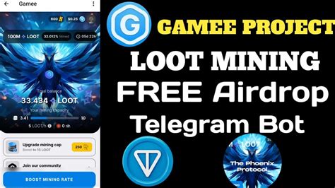 Gamee Loot Mining Ton Coin Telegram New Airdrop Free Without