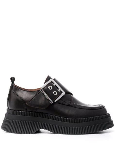 Ganni Monk Strap Creeper Shoes Editorialist