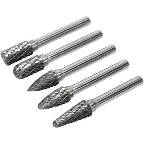 Sealey Tungsten Carbide Rotary Burr Set Piece Rsis