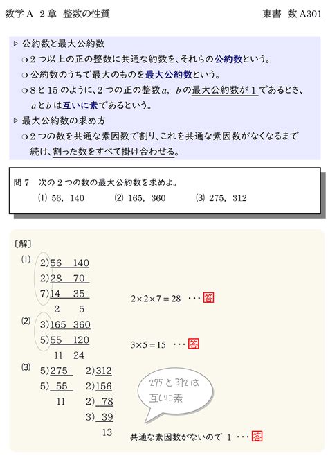 【高1数学a】整数の性質（最大公約数と最小公倍数） ♡赤城ﾐ・ ・ﾐ♡