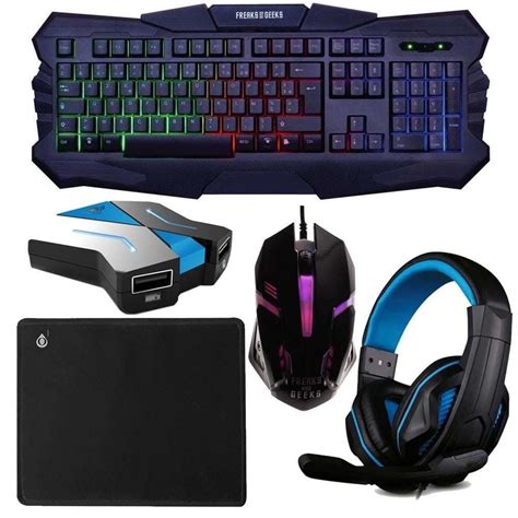 Sans Marque Pack Cross Gamer Pro V Clavier Souris Casque Tapis