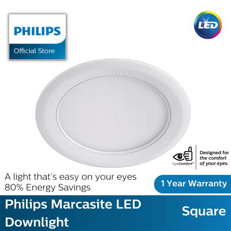 Philips Marcasite LED Downlight ROUND 12W 14W 16W In Warm White Cool