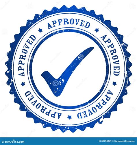 Approved Stamp Stock Illustration Illustration Of Granted 85734349