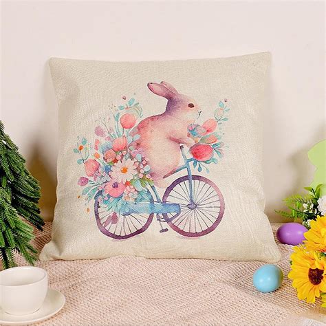 Holiday Mega Sale Lmueinov Easter Cute Comics Rabbit Pillow Cover