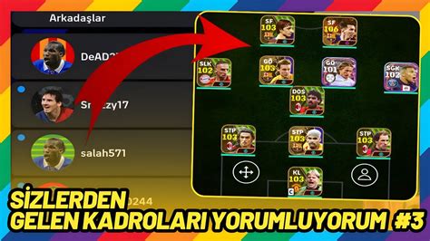 TAKİPÇİLERİN KADROLARINI YORUMLUYORUM 3 EFOOTBALL 2024 MOBİLE