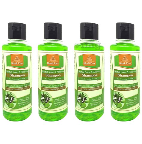 Khadi Pure Herbal Neem Aloevera Shampoo Ml Each Sls Paraben