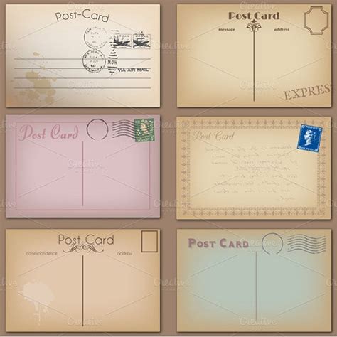 35+ Best Vintage Postcard Design Templates for Inspirations | Free ...