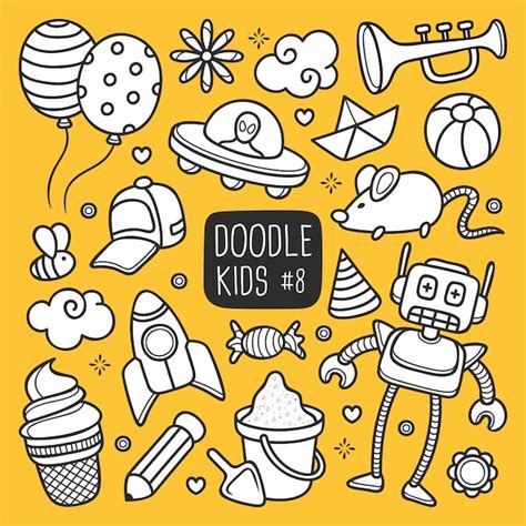 Hand Drawn Kids Doodle Free Vector