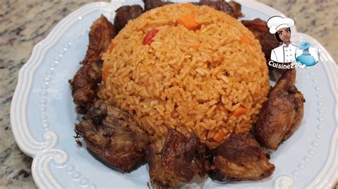 Riz Au Gras Porc Frit Griot Jollof Rice YouTube