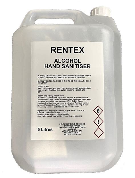 70 Alcohol Hand Sanitiser Gel With Aloe Vera 5 Litre Uk Made