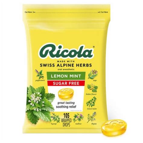 Ricola Sugar Free Lemon Mint Drops Count Pack Pack Kroger