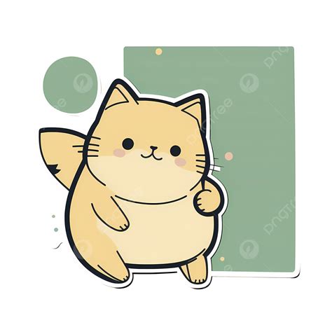 Cartoon Cat Cute Kitten Sticker Kitty Cartoon Cat Cute Kitten Sticker