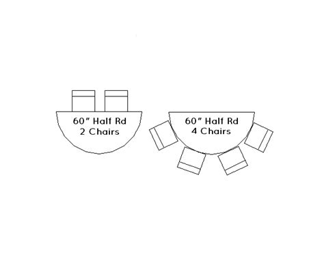 Tables : 60" HALF ROUND TABLE | Après Event Décor and Tent Rental