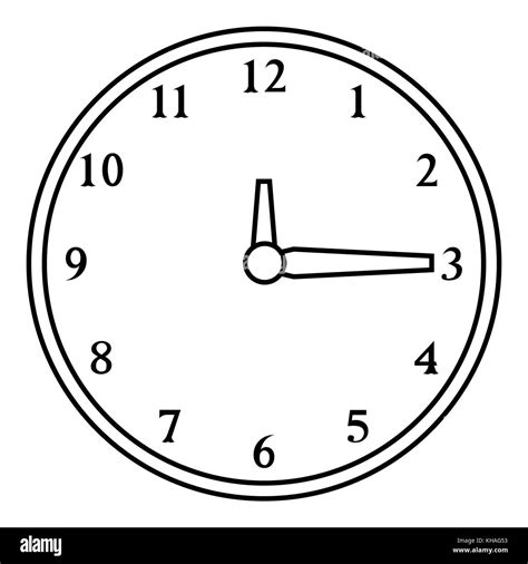 Round Wall Clock Icon Outline Style Stock Vector Image Art Alamy