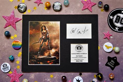 Gal Gadot Signed Autograph Display Wonder Woman Justice Etsy