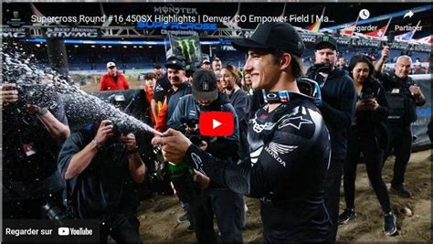 SUPERCROSS US Denver Eli Tomac blessé et Jett Lawrence champion les