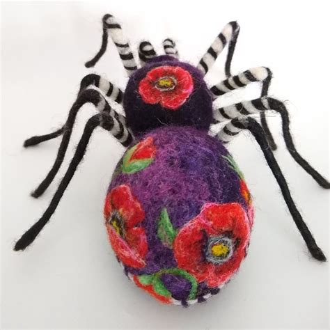 Marie Carters Needle Felted Spiders Are The Prettiest Youve Ever Seen