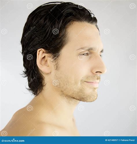 Profile Of A Handsome Man Smiling Stock Image Image Of Fashion