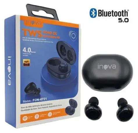 Fone De Ouvido Bluetooth TWS Inova FON 6721 SMART MIX ACESSORIOS