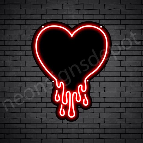 Melting Heart Neon Sign - Neon Signs Depot