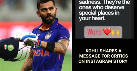 Virat Kohli Instagram Story Amid Criticism For Dhoni Revelation Rvcj