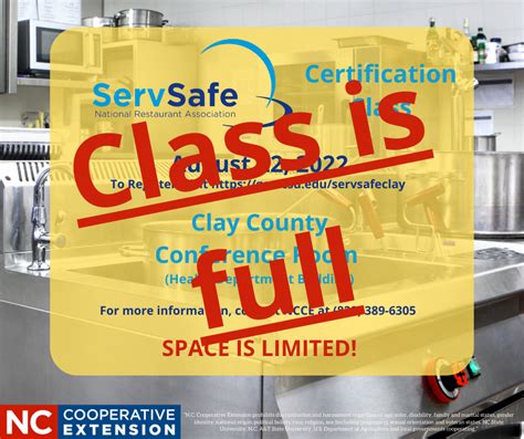 Servsafe Food Protection Manager Certification Class Nc Cooperative