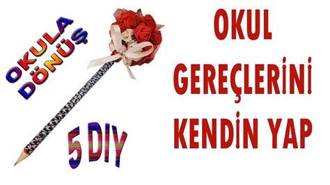 Kendin Yap Okul Malzeme Fikirleri Easy Diy School Supplies Craft