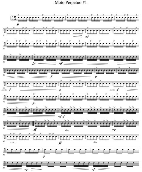 Beginner Snare Drum Sheet Music