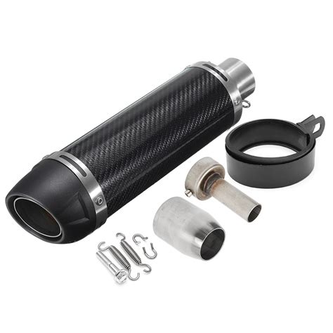 Mm Universal Motorcycle Carbonfiber Exhaust Muffler Pipe With