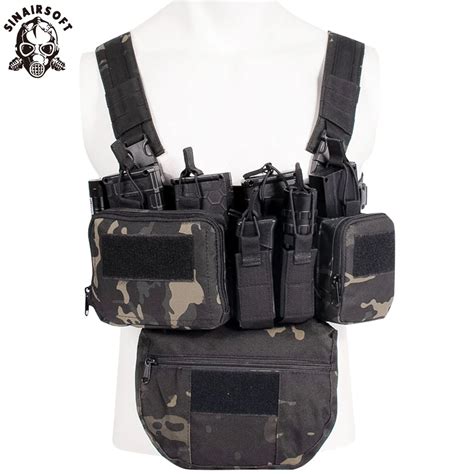 Chaleco táctico CS Match Wargame TCM Airsoft para hombre bolsa de