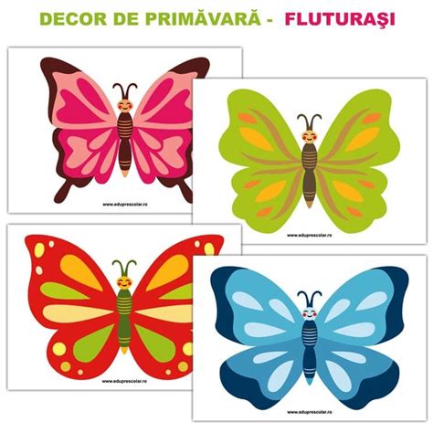 Decor de primavara - fluturasi - planse pavoazare clasa | Eduprescolar.ro