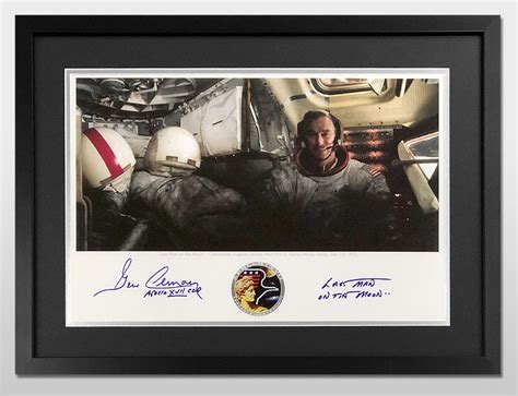 Gene Cernan signed and matted LM Pan