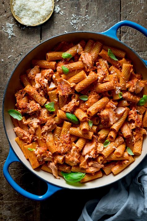 Salmon Rigatoni In A Creamy Tomato Sauce Nicky S Kitchen Sanctuary